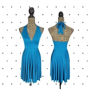 SOPRANO Teal halter Dress SIZE M